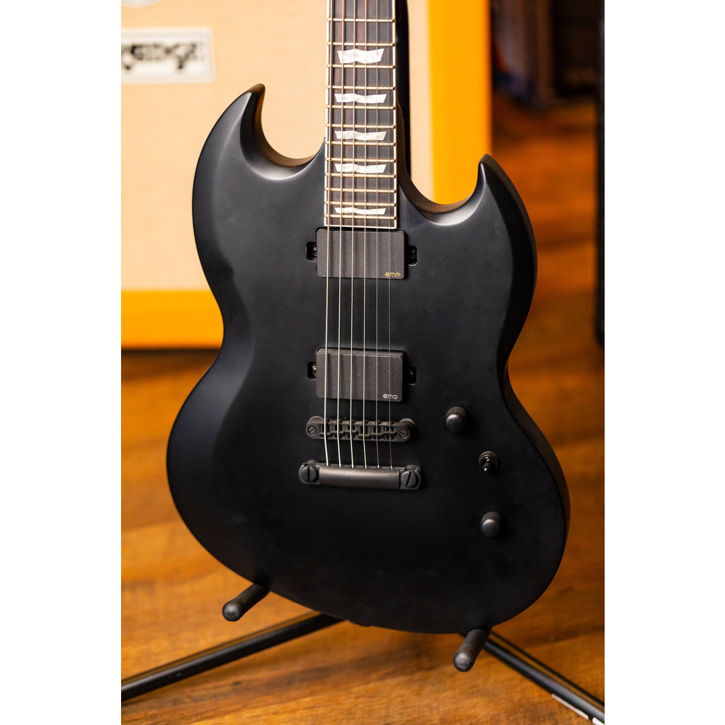 ESP/LTD LTD Viper-400 Baritone Electric Guitar (Black Satin)