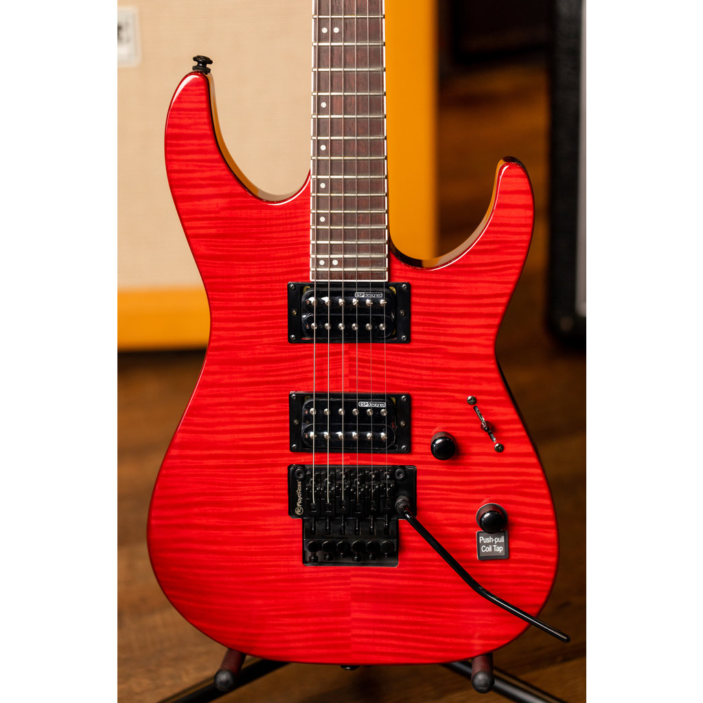 ESP/LTD LTD M-200FM Electric Guitar (See Thru Red)