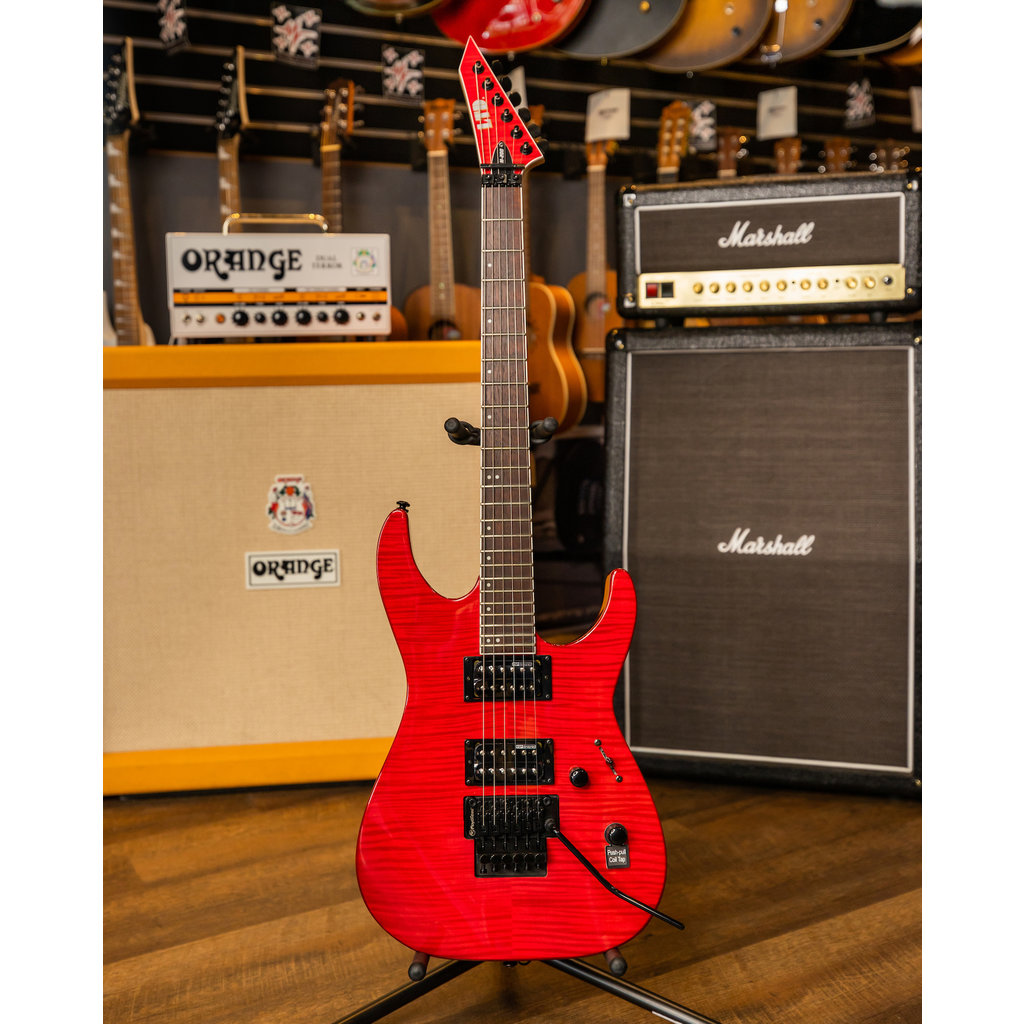 ESP/LTD LTD M-200FM Electric Guitar (See Thru Red)