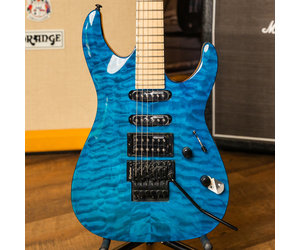 ESP LTD MH-203 Electric Guitar (See Thru Blue) - Music Freqs Store