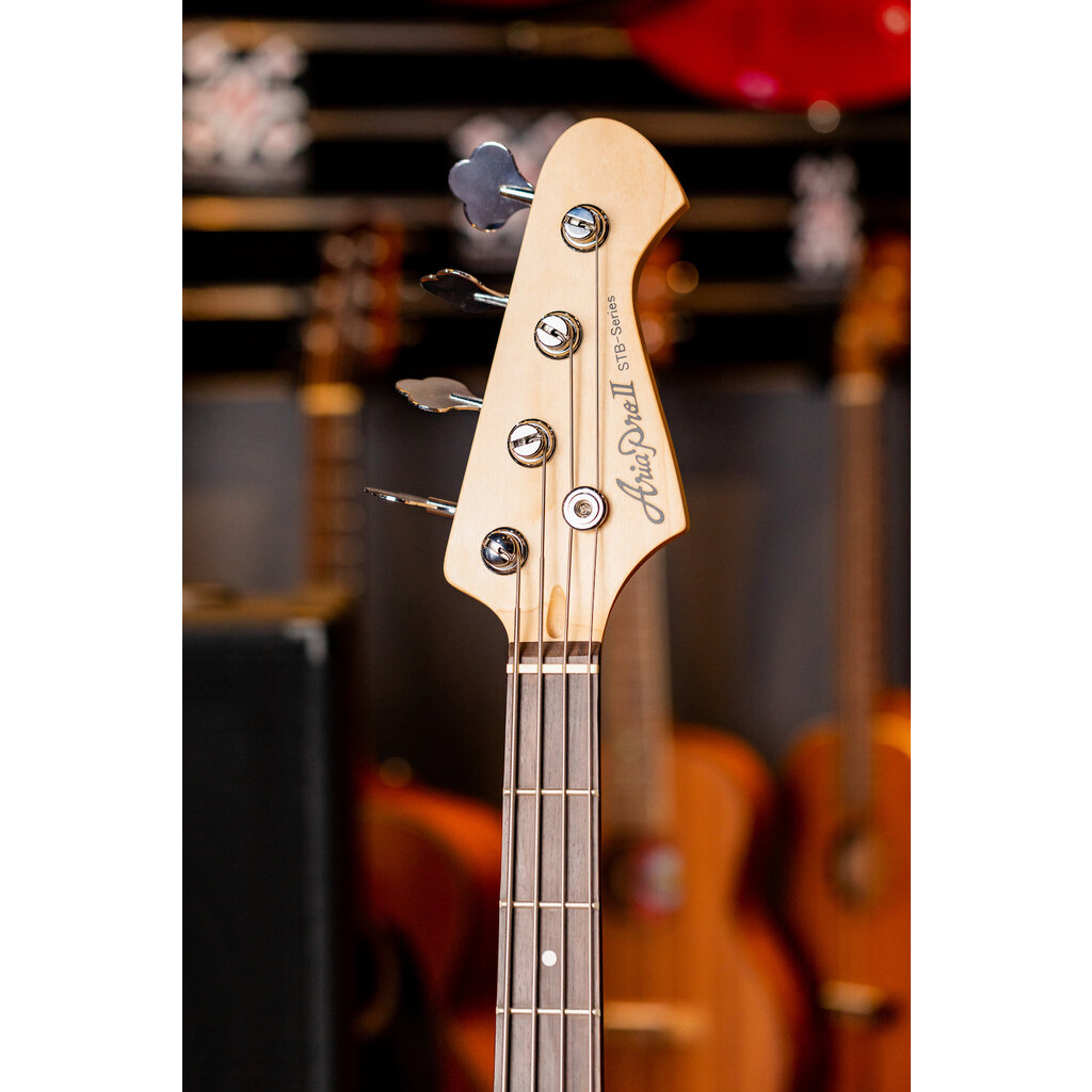 Aria Pro II STB Series Jazz Style Electric Bass (3 Tone Sunburst