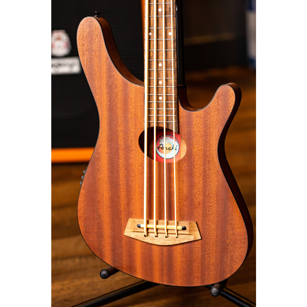 Amahi Amahi Mahogany Double Cutaway Ukulele Bass with Electronics