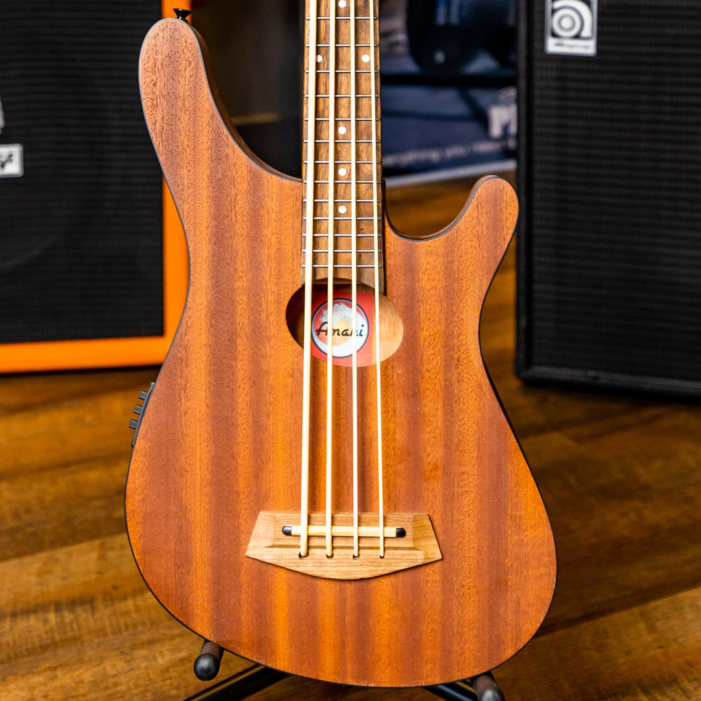 Amahi Amahi Mahogany Double Cutaway Ukulele Bass with Electronics