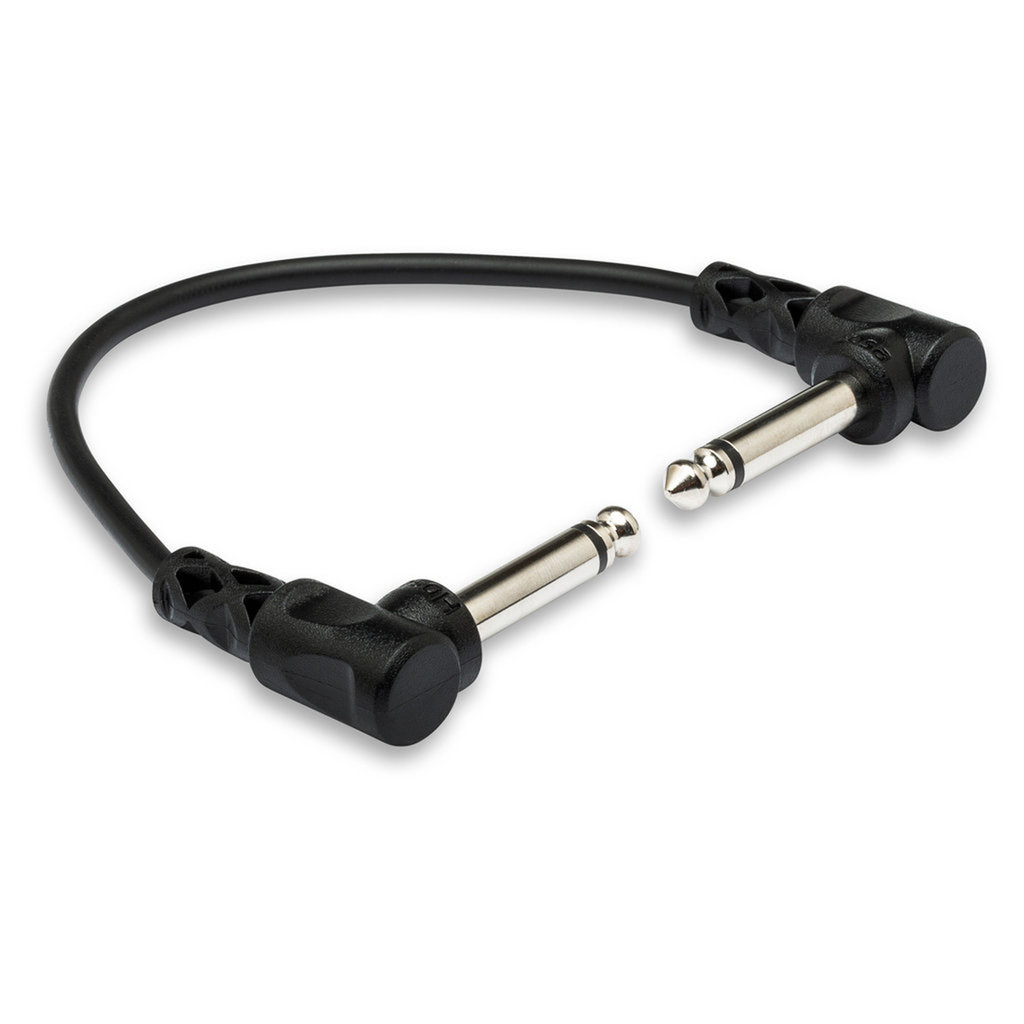 Hosa 6" Guitar Patch Cable (Right Angle, Molded Low Profile)