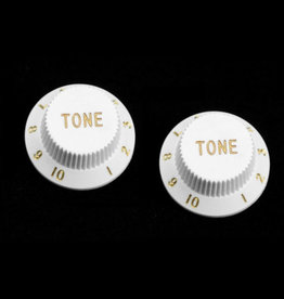 AllParts AllParts Tone Knobs for Fender Stratocaster® (2 Pack, White)