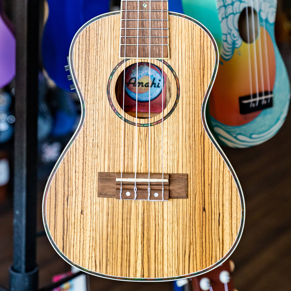 Amahi Amahi Zebrawood Concert Ukulele with EQ