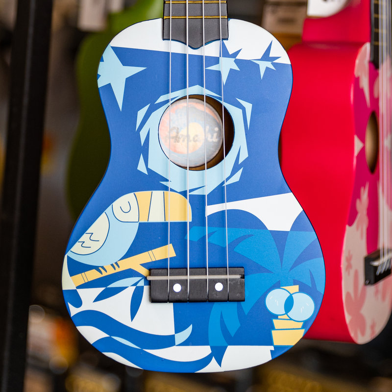 Amahi Amahi Soprano Ukulele with Blue Bird Design