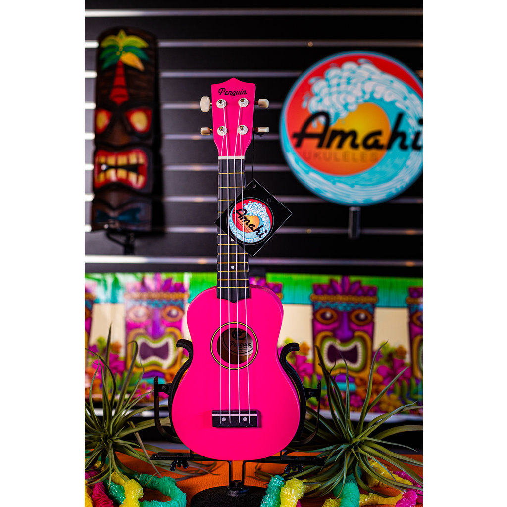 Amahi Amahi Penguin Tropical Magenta Soprano Ukulele