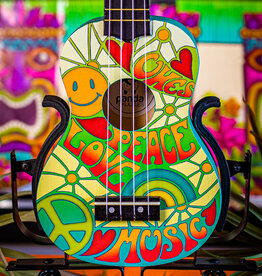 Amahi Amahi Panda Soprano Ukulele with Peace & Love Design