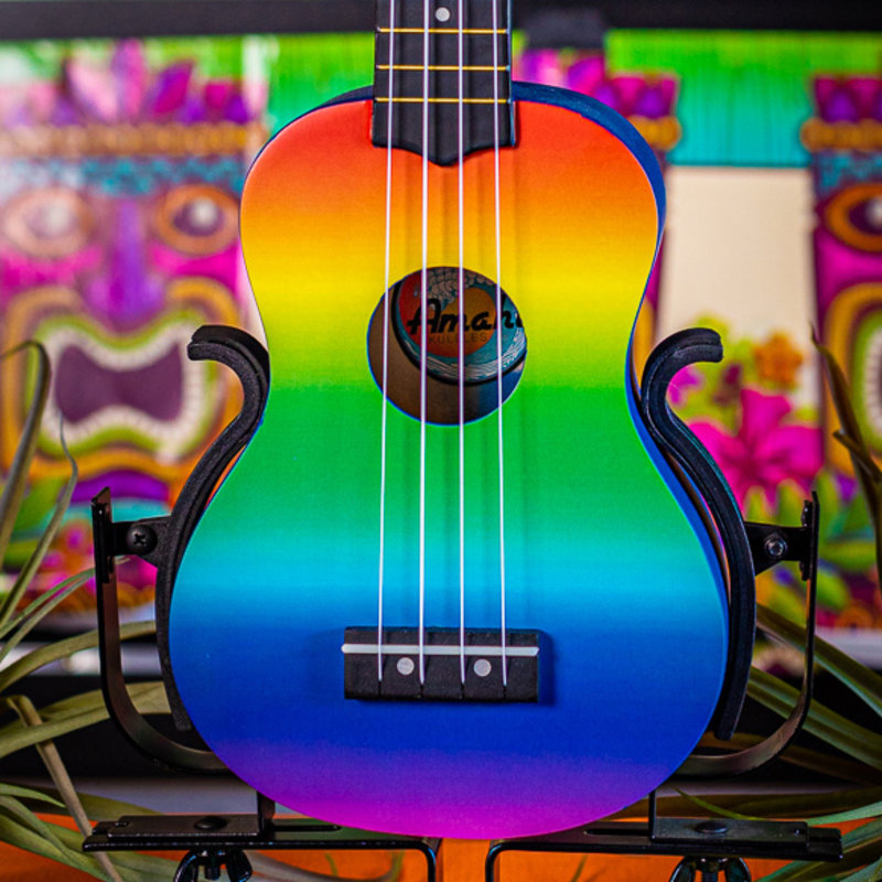 Amahi Amahi Soprano Ukulele with Rainbow Gradient Design