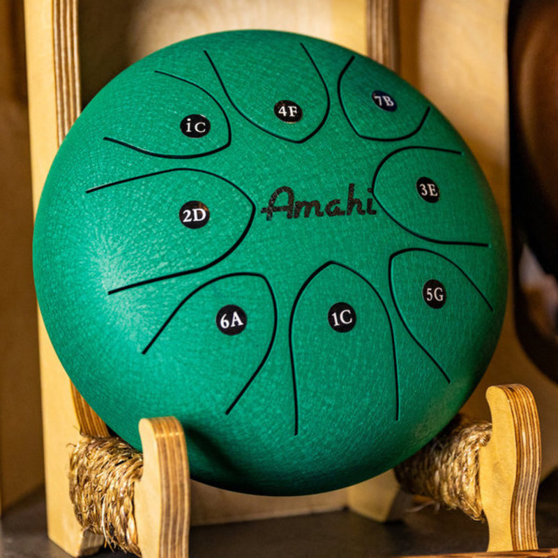 Amahi Amahi 8" Steel Tongue Drum (Green)