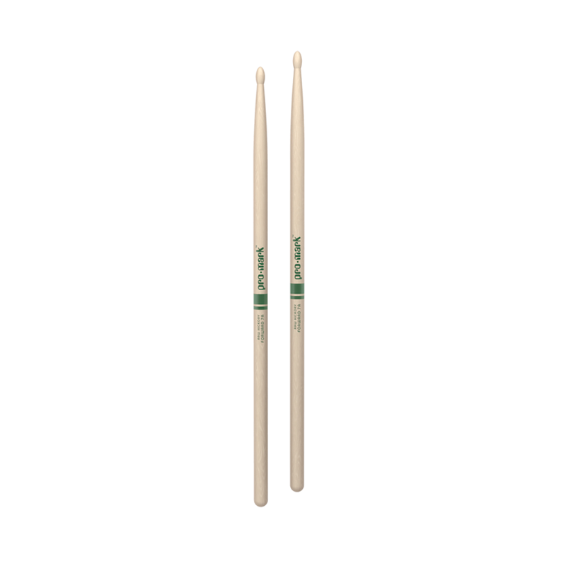 Promark Promark Forward 7A Classic Drum Sticks, Raw Hickory, Wood Tip