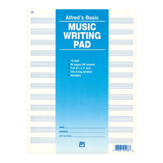 Alfred Music Alfred's Music Music Writing Pad, 12 Stave Staff Paper [80 pages]