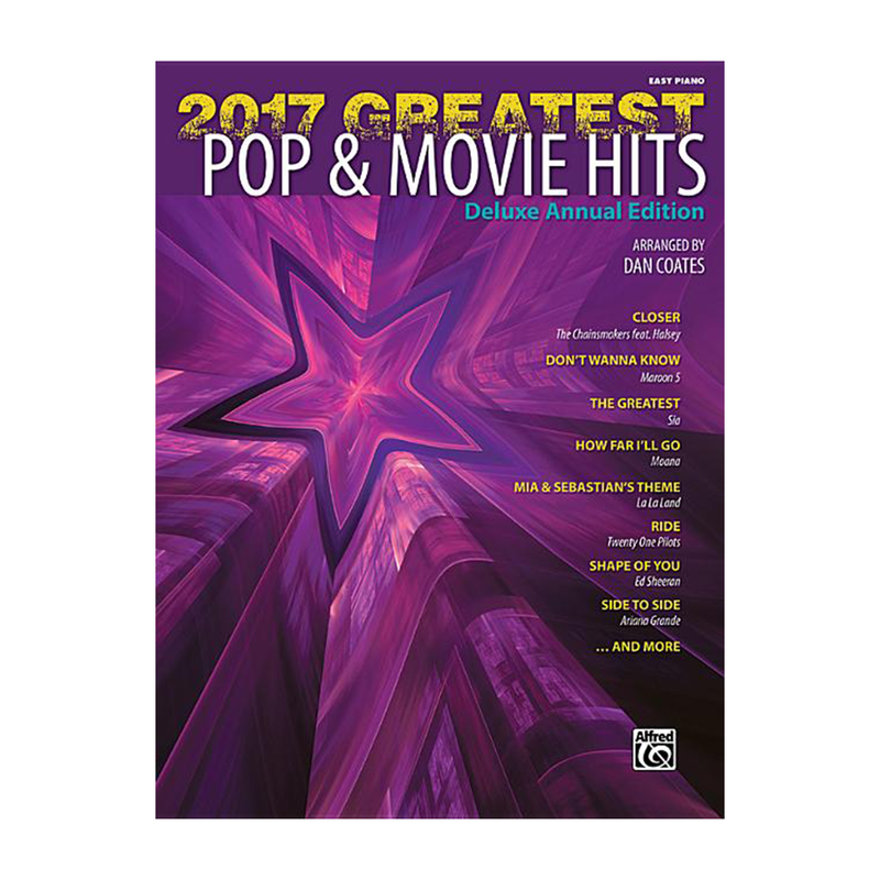 Alfred Music Alfred's Music "Greatest Pop & Movie Hits 2017" Sheet Music (Easy Piano)