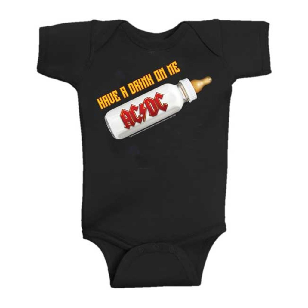 Hi-Fidelity AC/DC "Have a Drink On Me" Onesie (6-24 mo)