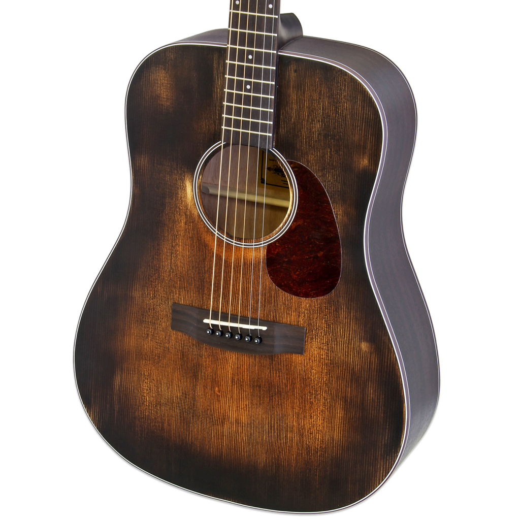Aria Aria Delta Blues Series Dreadnought Acoustic Guitar (Muddy Brown)