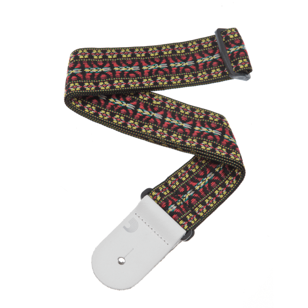 D'Addario D'Addario Nylon Woven Guitar Strap, Hootenanny - Yellow Pattern