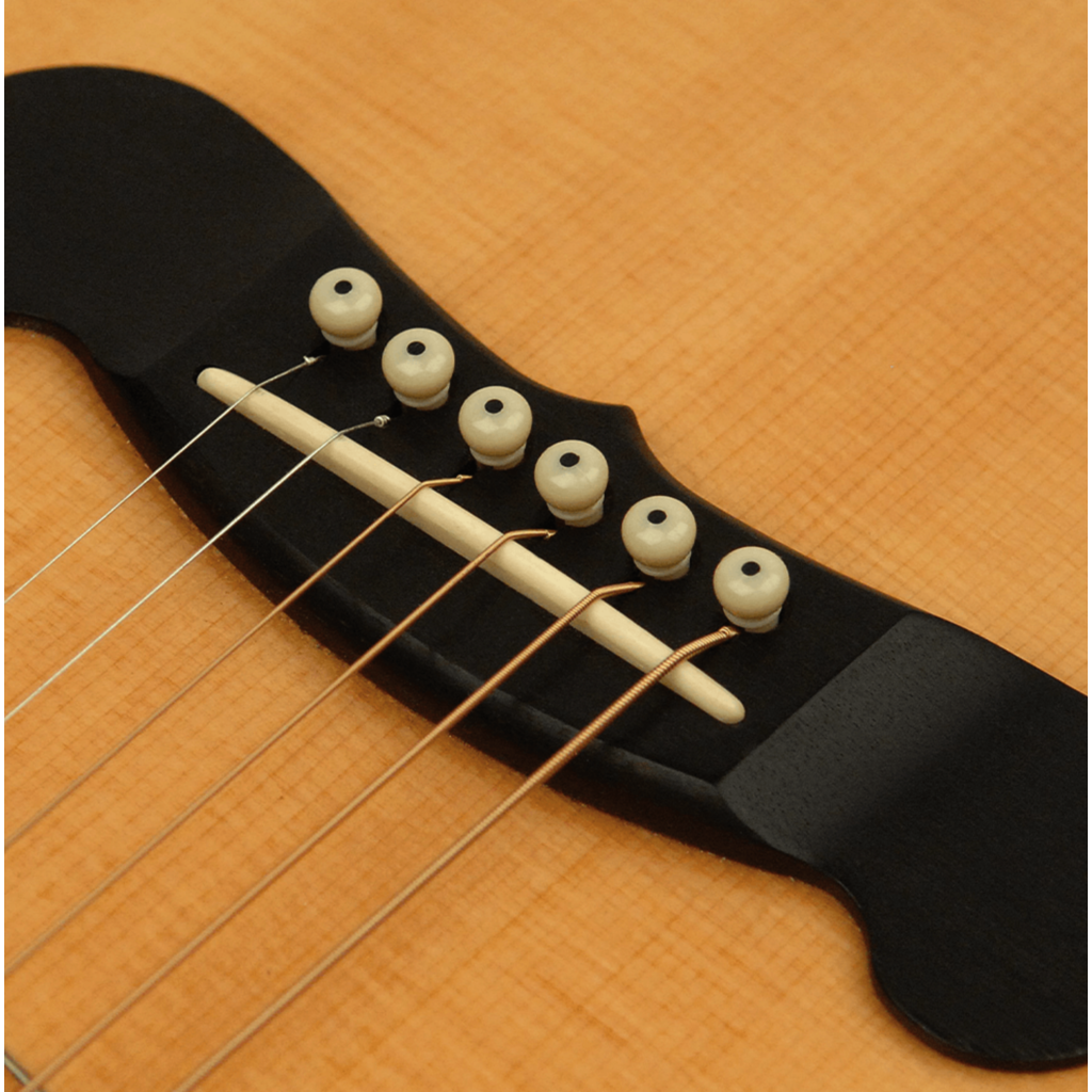 D'Addario D'Addario Injected Molded Bridge Pins with End Pin Set, Ivory with Ebony Dot