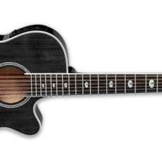 Takamine Takamine TSP158C-12 SBL Thinline Acoustic/Electric Guitar [12-String, Semi-Hard Case Included] (See-Thru Black Gloss Finish)