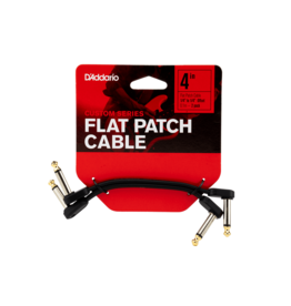 D'Addario D'Addario Flat Patch Cable, Offset Right Angle, 4 inch (2-Pack)