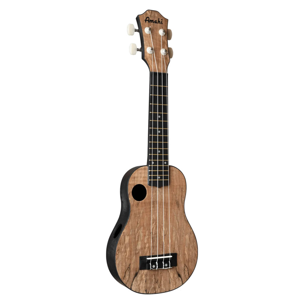 Amahi Amahi Spalted Maple Top Soprano Ukulele with ABS Plastic Back & Sides