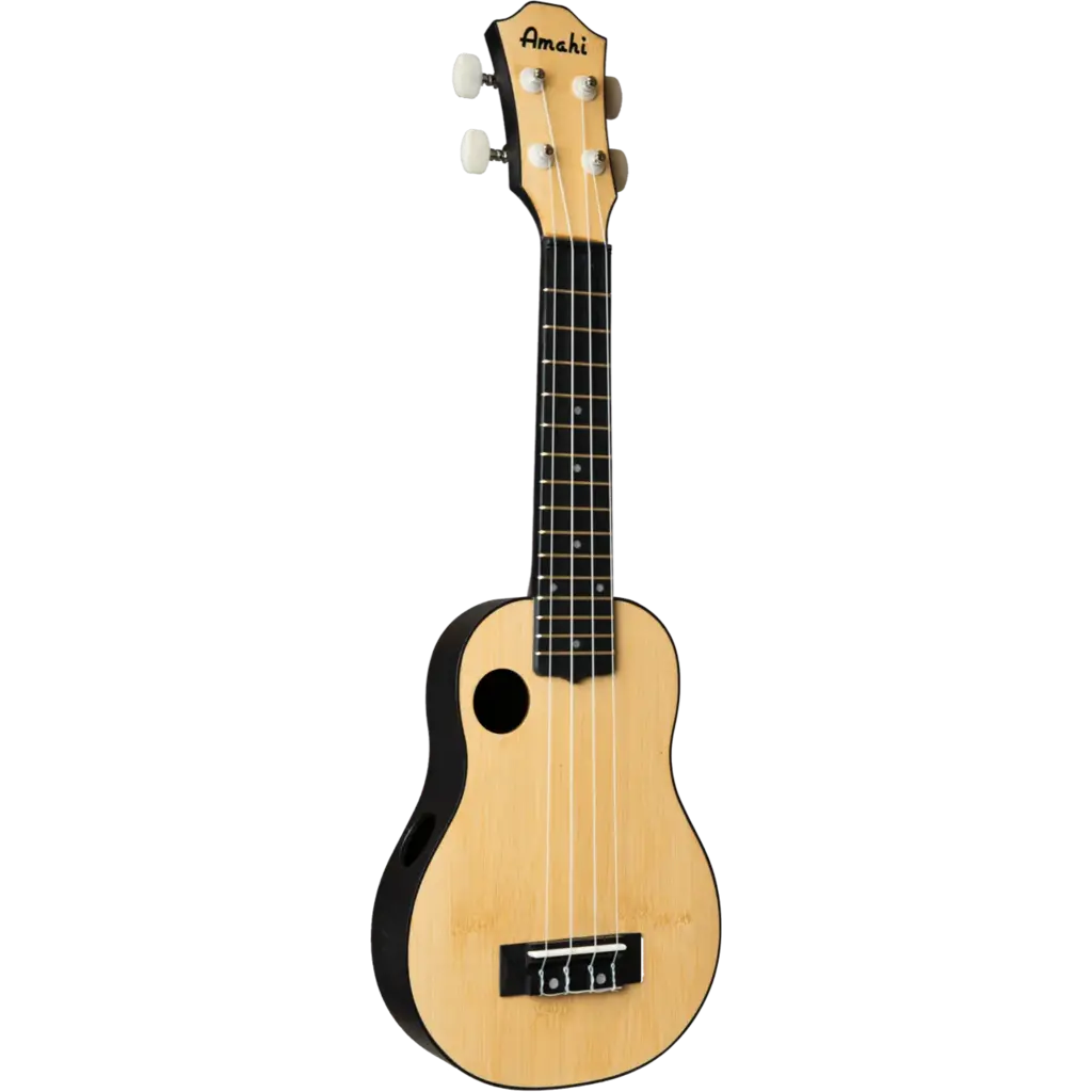 Amahi Amahi Soprano Ukulele with ABS Plastic Back & Sides, Bamboo Top