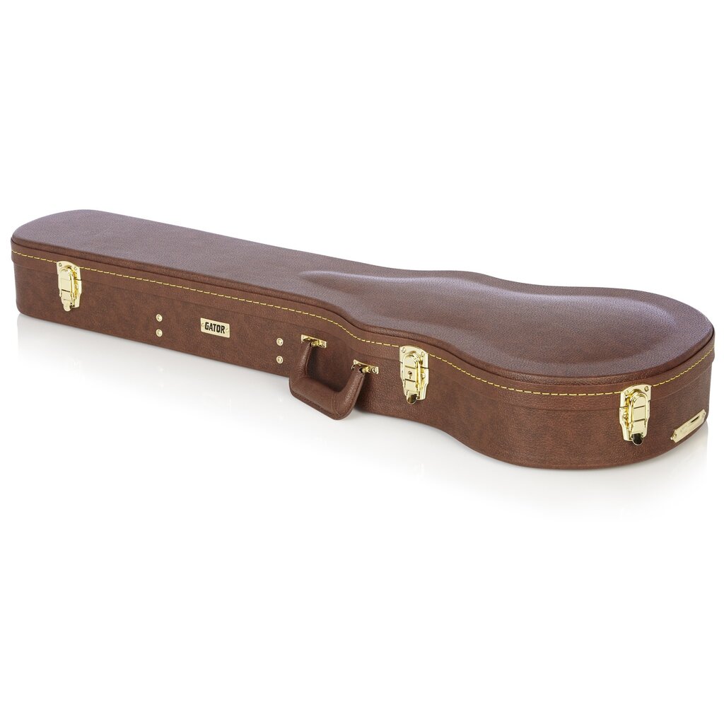 Gator Cases Gator Deluxe Wood Case for Single-Cutaway Guitars, Vintage Brown