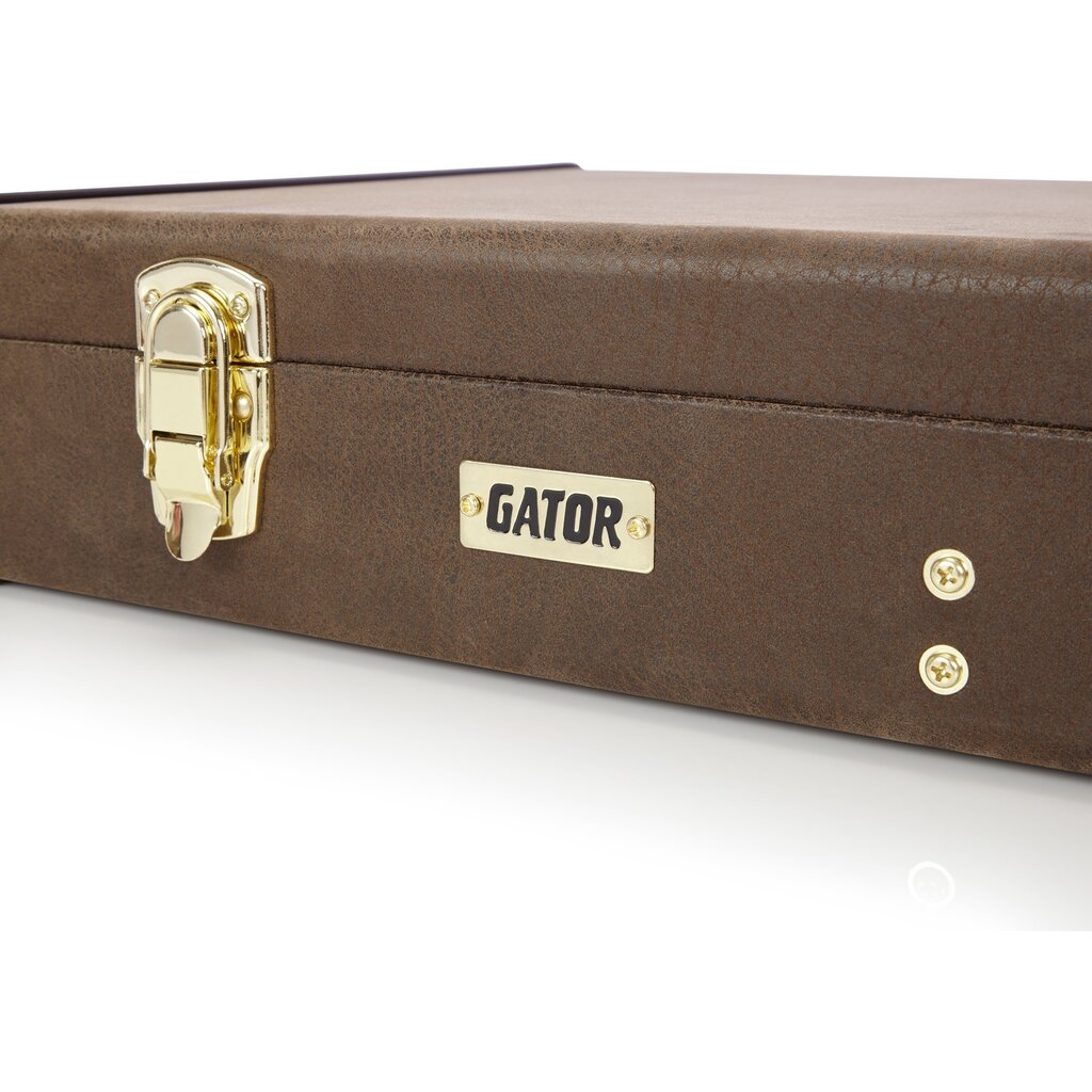 Gator Cases Gator Deluxe Wood Case for Electric Guitars; Vintage Brown