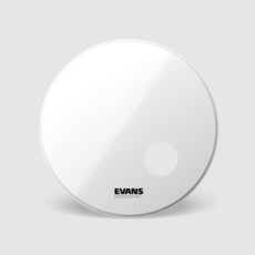 Evans Evans EQ3 Resonant Smooth White Bass Drum Head, 24"