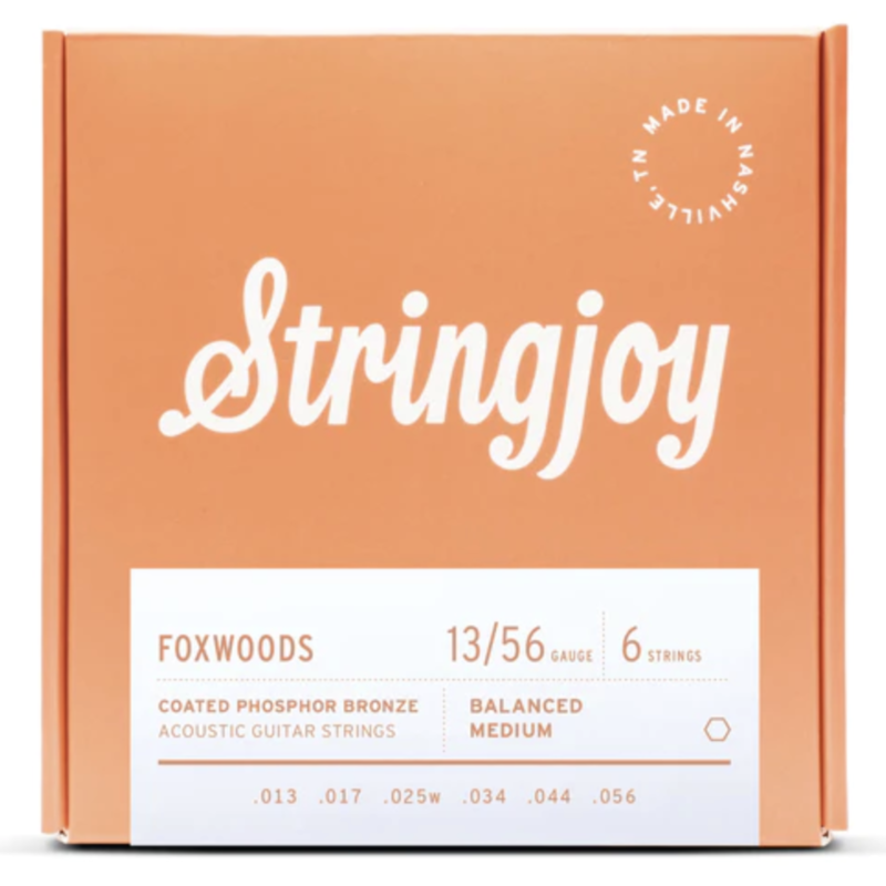 Stringjoy Stringjoy Foxwoods | Medium Gauge (13-56) Coated Phosphor Bronze Acoustic Guitar Strings
