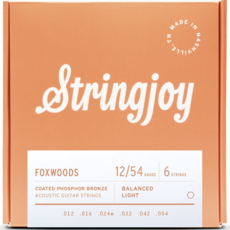 Stringjoy Stringjoy Foxwoods | Light Gauge (12-54) Coated Phosphor Bronze Acoustic Guitar Strings