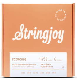 Stringjoy Stringjoy Foxwoods | Super Light Gauge (11-52) Coated Phosphor Bronze Acoustic Guitar Strings