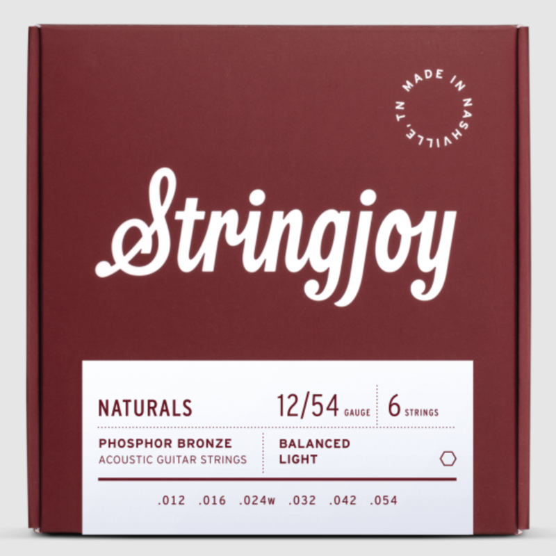 Stringjoy Stringjoy Naturals | Light Gauge (12-54) Phosphor Bronze Acoustic Guitar Strings