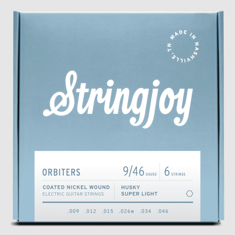 Stringjoy Stringjoy Orbiters | Husky Super Light Gauge (9-46) Coated Nickel Wound Electric Guitar Strings