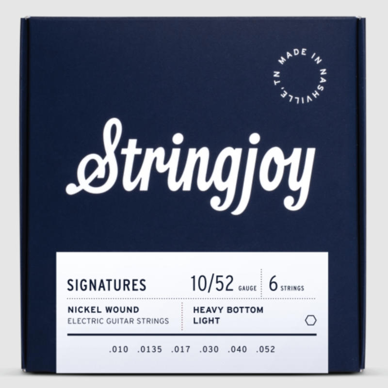 Stringjoy Stringjoy Signatures | Heavy Bottom Light Gauge (10-52) Nickel Wound Electric Guitar Strings