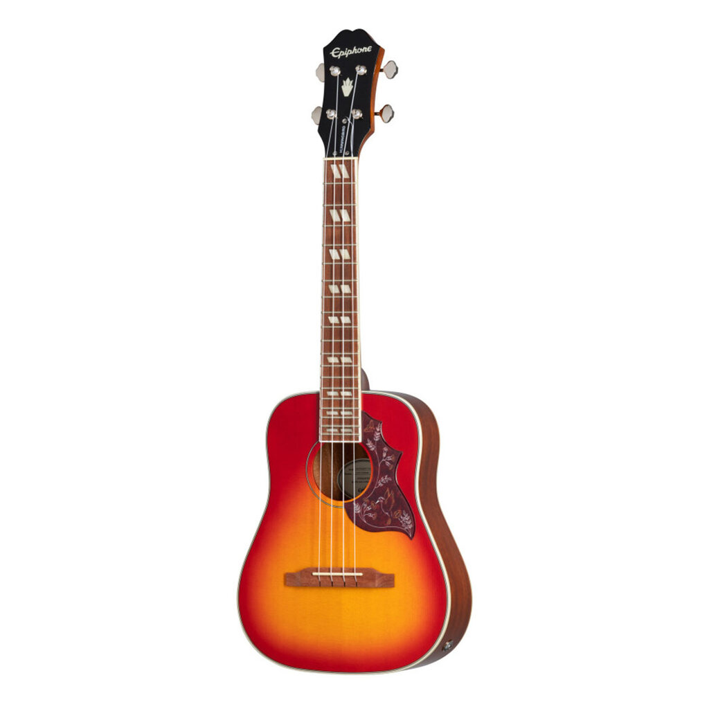 Epiphone Epiphone Hummingbird Studio Tenor Ukulele (Solid Top; Passive Pickup; Incl. Gig Bag) - Faded Cherry