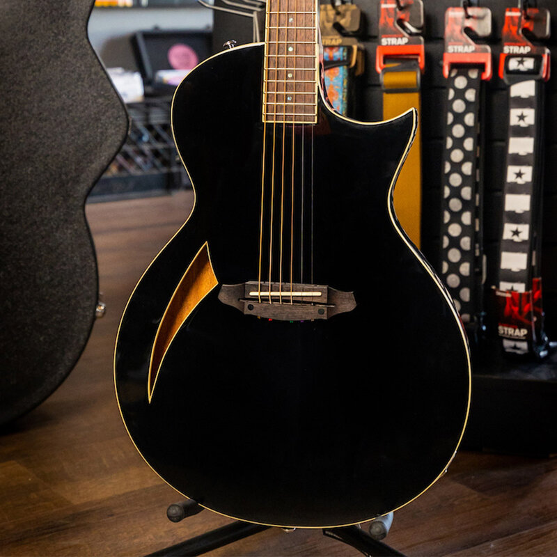 ESP/LTD TL-6 Thinline Acoustic/Electric Guitar (Black)