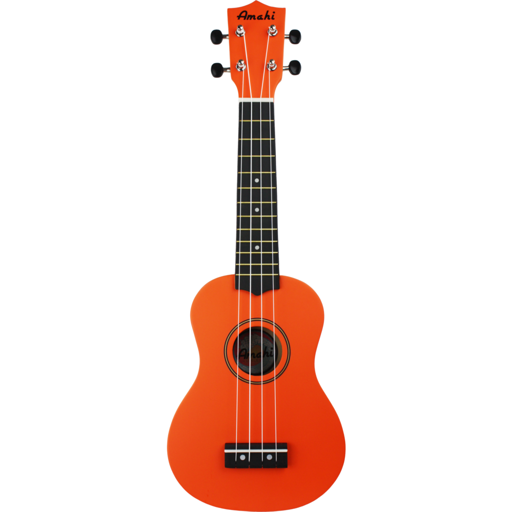 Amahi Amahi Bright Tangerine Ukulele, Soprano