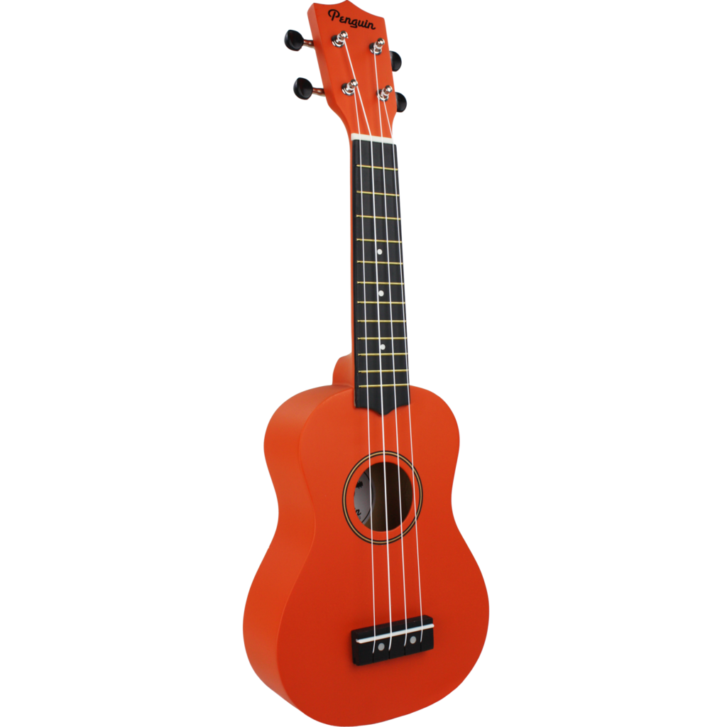Amahi Amahi Penguin Tropical Sunset Orange Ukulele, Soprano