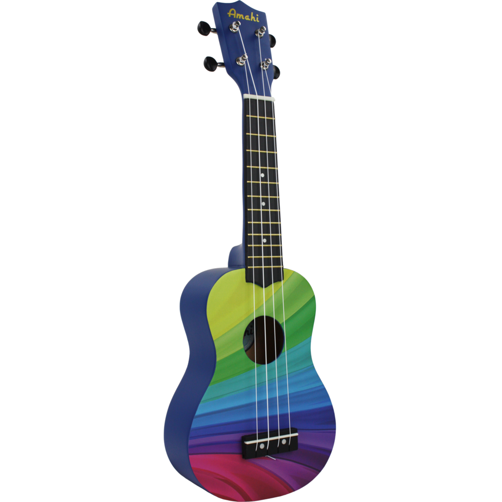Amahi Amahi Wavy Rainbow Ukulele, Soprano