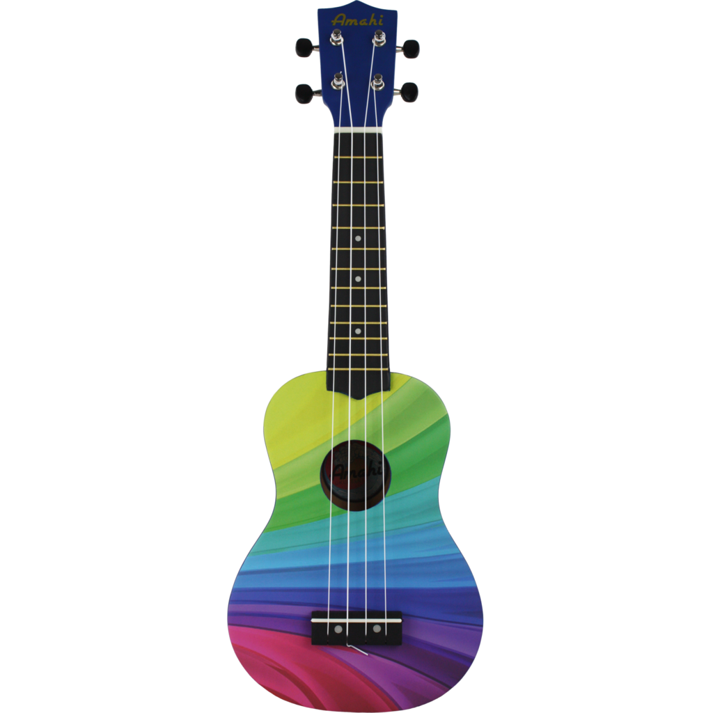Amahi Amahi Wavy Rainbow Ukulele, Soprano