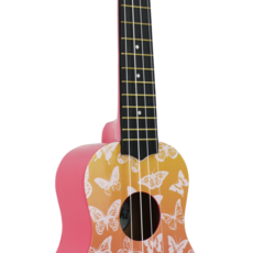 Amahi Amahi Sunset Mariposa Butterfly Design Ukulele, Soprano