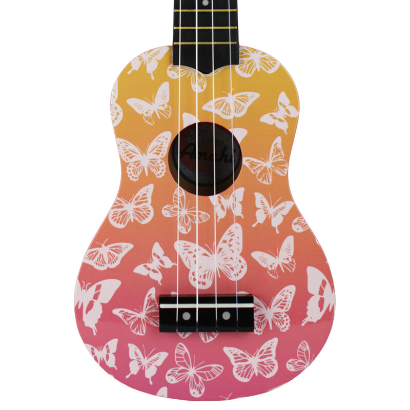 Amahi Amahi Sunset Mariposa Butterfly Design Ukulele, Soprano