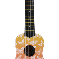 Amahi Amahi Sunset Mariposa Butterfly Design Ukulele, Soprano