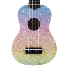 Amahi Amahi Rainbow Glitter Ukulele, Soprano (Gloss Finish)