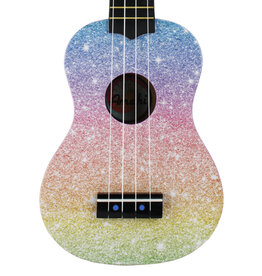Amahi Amahi Rainbow Glitter Ukulele, Soprano (Gloss Finish)