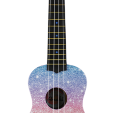 Amahi Amahi Rainbow Glitter Ukulele, Soprano (Gloss Finish)