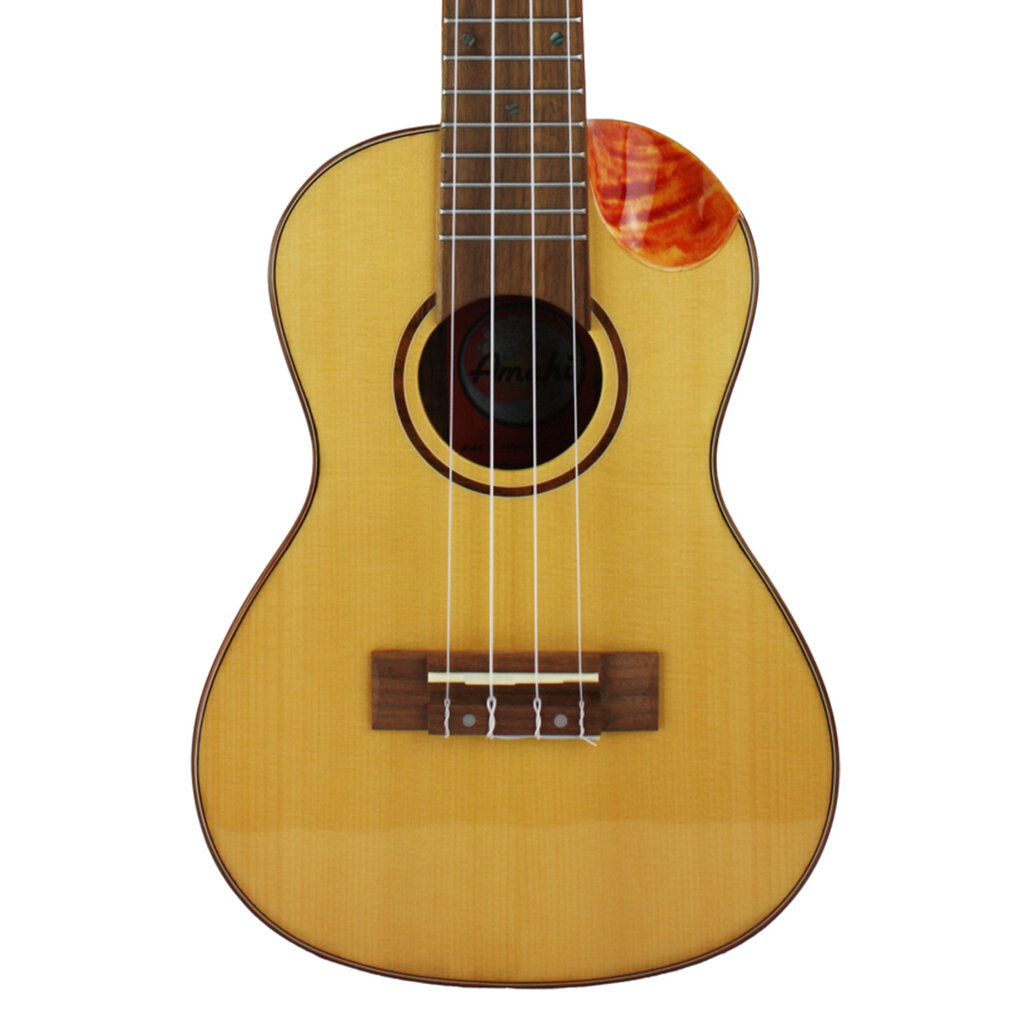 Amahi Amahi Concert Ukulele with Solid Spruce Top, Scallop Cutaway
