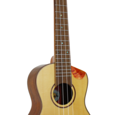 Amahi Amahi Concert Ukulele with Solid Spruce Top, Scallop Cutaway