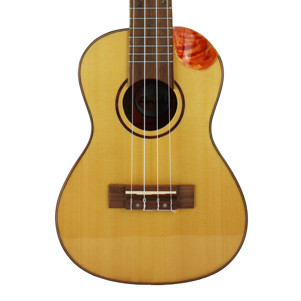 Amahi Amahi Concert Ukulele with Solid Spruce Top, Scallop Cutaway, and EQ